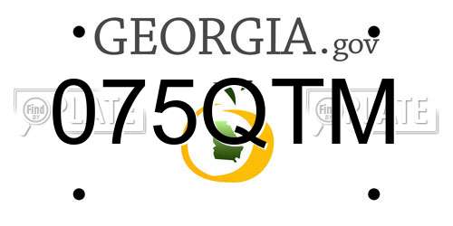 075QTM Georgia License Plate