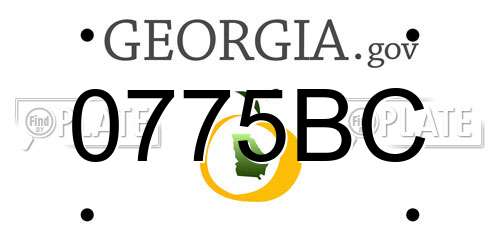 0775BC Georgia License Plate