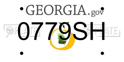 0779SH Georgia License Plate