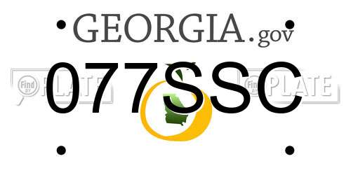 077SSC Georgia License Plate