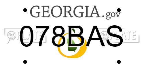 078BAS Georgia License Plate