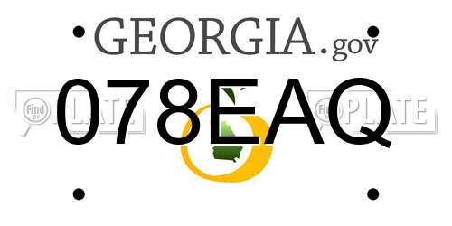 078EAQ Georgia License Plate
