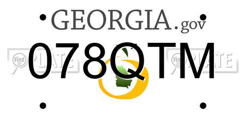 078QTM Georgia License Plate