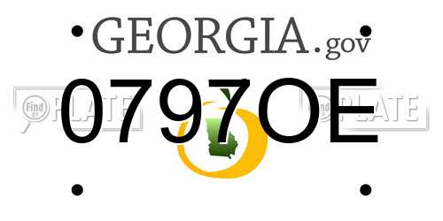 0797OE Georgia License Plate