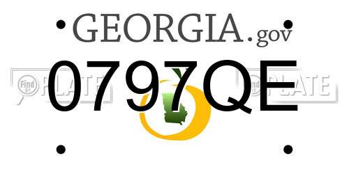 0797QE Georgia License Plate
