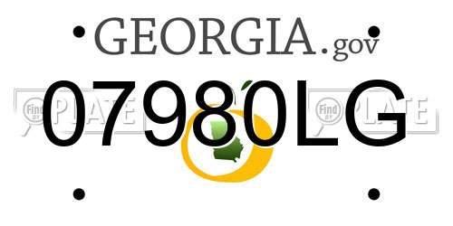 07980LG Georgia License Plate