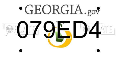 079ED4 Georgia License Plate