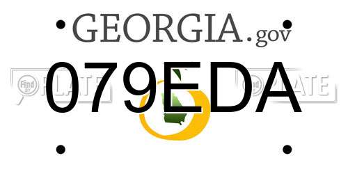 079EDA Georgia License Plate
