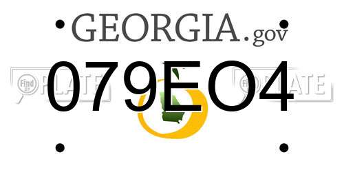 079EO4 Georgia License Plate