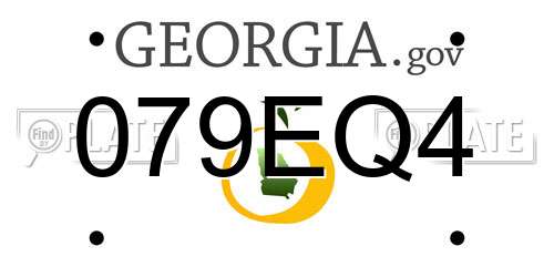 079EQ4 Georgia License Plate