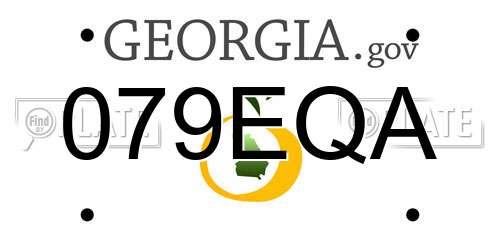 079EQA Georgia License Plate
