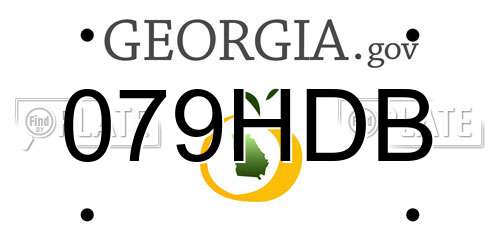 079HDB Georgia License Plate