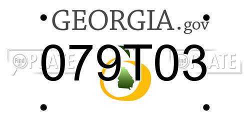 079T03 Georgia License Plate