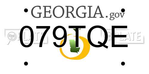 079TQE Georgia License Plate
