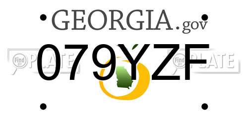 079YZF Georgia License Plate