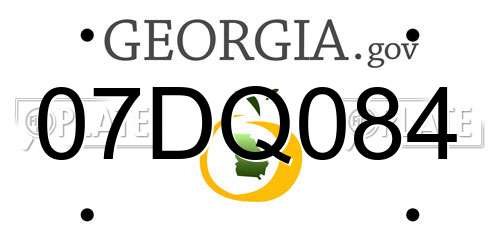 07DQ084 Georgia License Plate