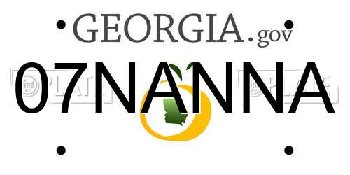 07NANNA Georgia License Plate