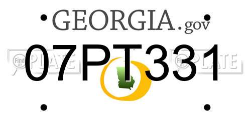07PT331 Georgia License Plate