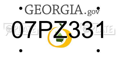 07PZ331 Georgia License Plate