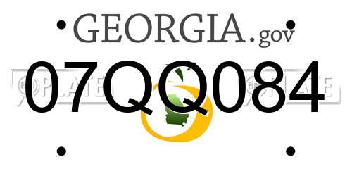 07QQ084 Georgia License Plate