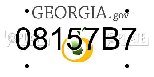 08157B7 Georgia License Plate
