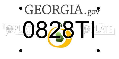 0828TI Georgia License Plate