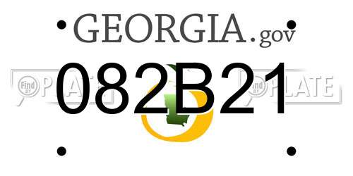 082B21 Georgia License Plate