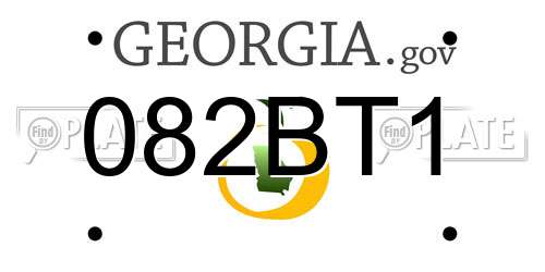 082BT1 Georgia License Plate