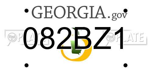 082BZ1 Georgia License Plate