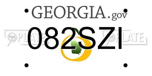 082SZI Georgia License Plate