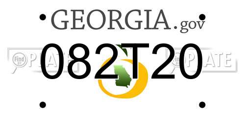 082T20 Georgia License Plate