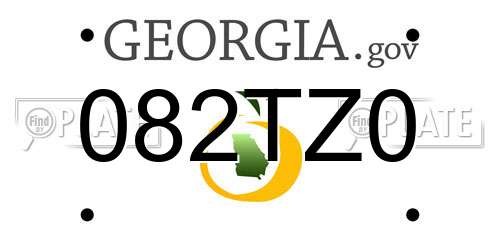 082TZ0 Georgia License Plate