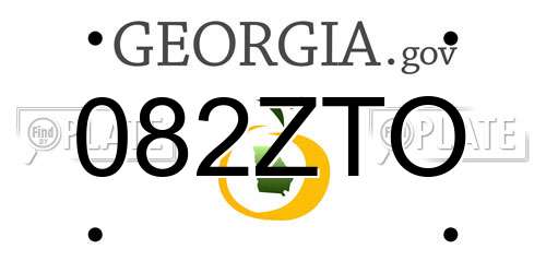 082ZTO Georgia License Plate