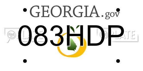 083HDP Georgia License Plate