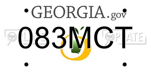 083MCT Georgia License Plate