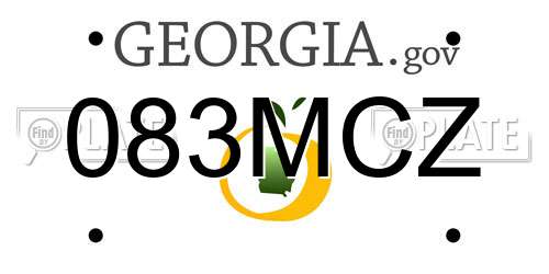 083MCZ Georgia License Plate