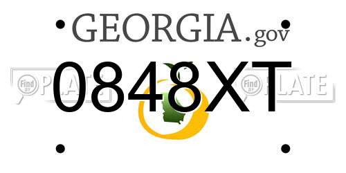 0848XT Georgia License Plate