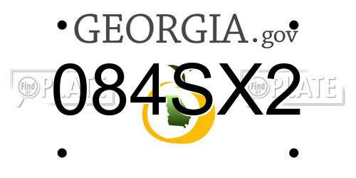 084SX2 Georgia License Plate