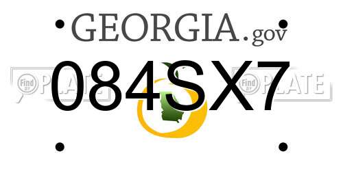 084SX7 Georgia License Plate