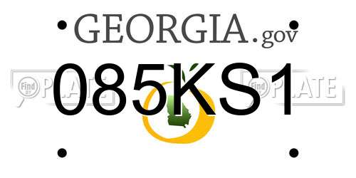 085KS1 Georgia License Plate