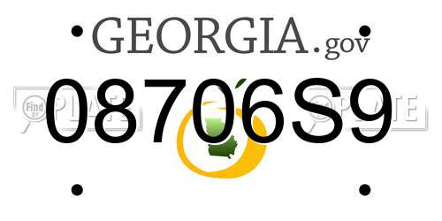 08706S9 Georgia License Plate