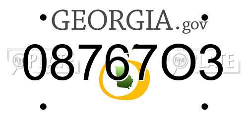 08767O3 Georgia License Plate