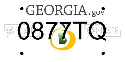 0877TQ Georgia License Plate