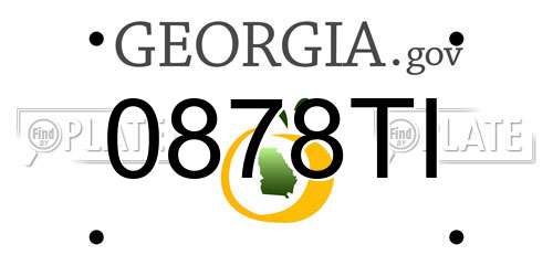 0878TI Georgia License Plate