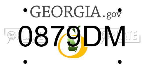0879DM Georgia License Plate