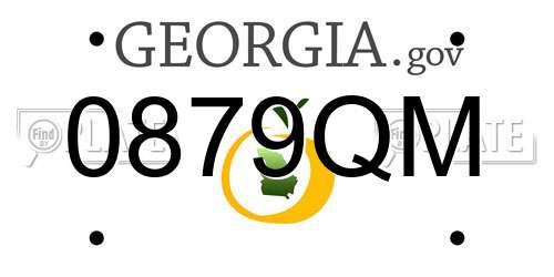 0879QM Georgia License Plate