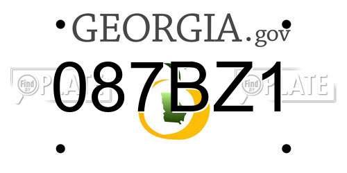 087BZ1 Georgia License Plate