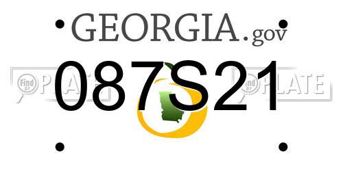 087S21 Georgia License Plate