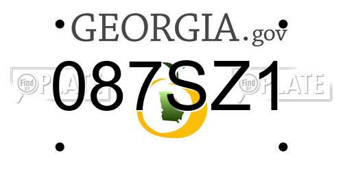 087SZ1 Georgia License Plate