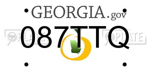087TTQ Georgia License Plate